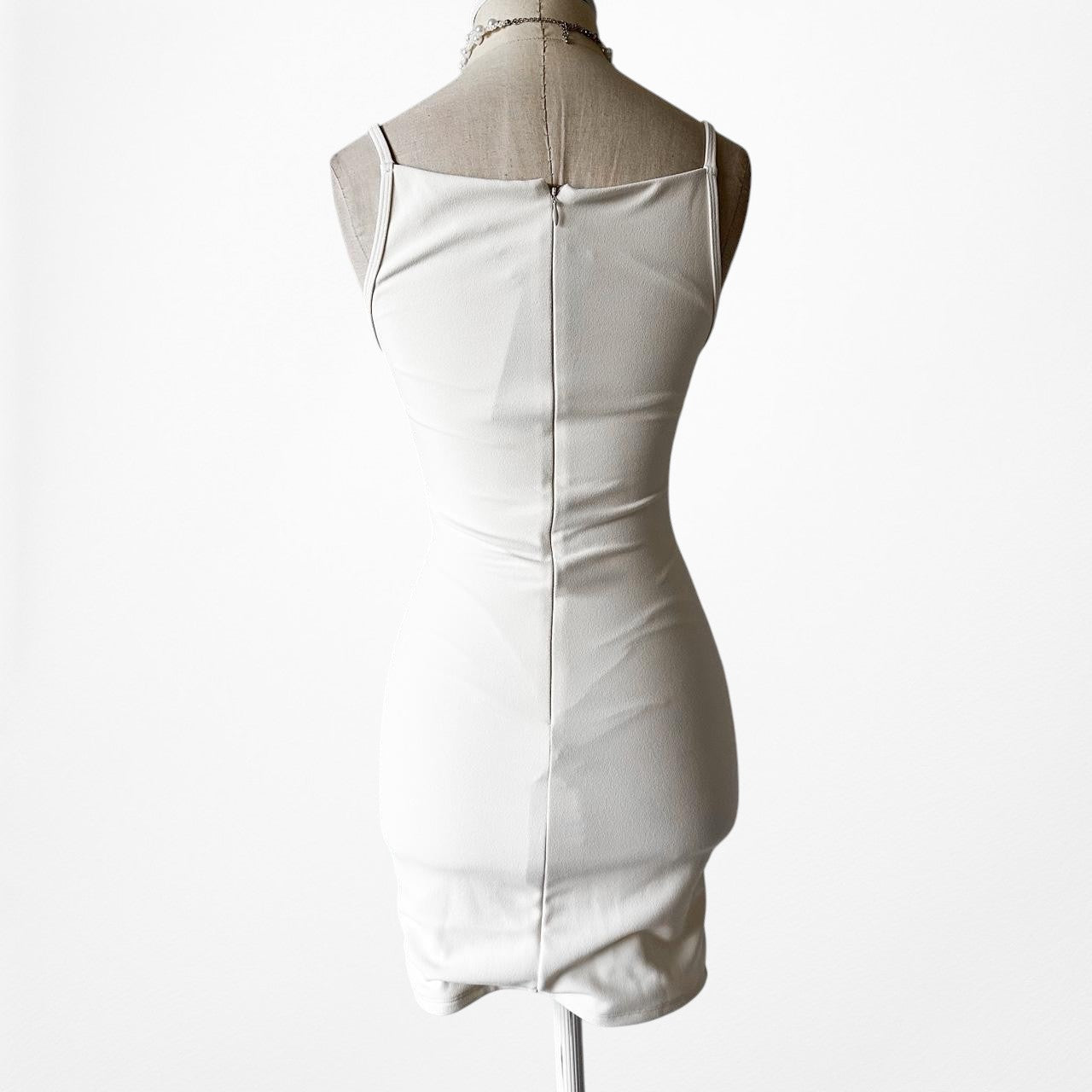 White Fox Boutique Cutout Floral Applique Mini Bodycon Dress Size XS