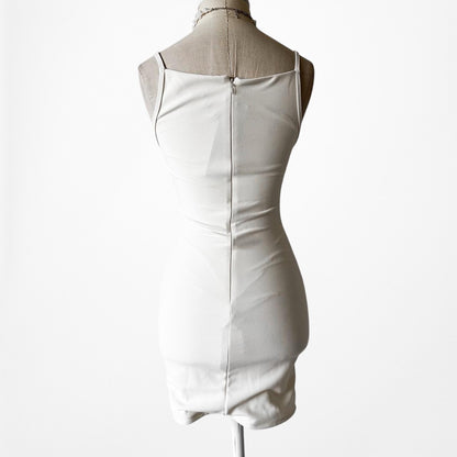 White Fox Boutique Cutout Floral Applique Mini Bodycon Dress Size XS