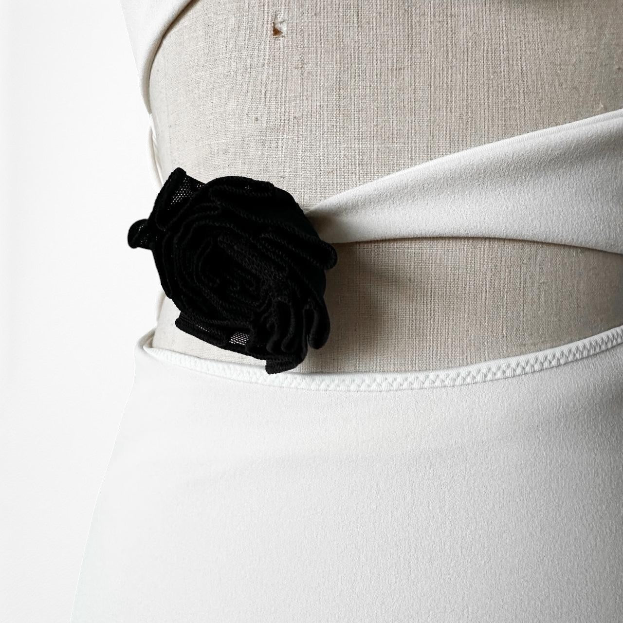 White Fox Boutique Cutout Floral Applique Mini Bodycon Dress Size XS