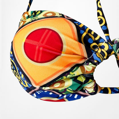Commense Multicolor Tribal Print Inspired Two Piece Bikini Swimsuit Size S/M