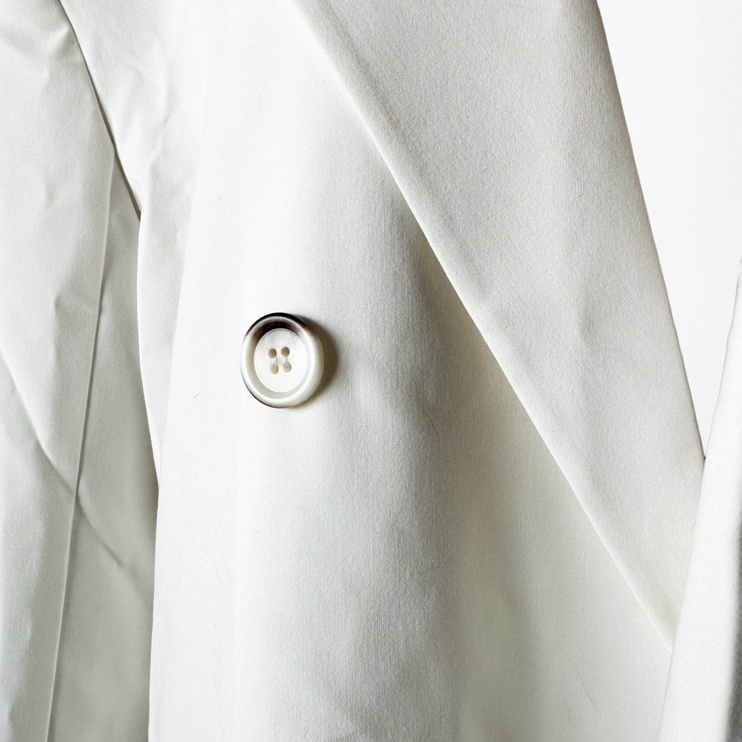 Off White Double Breasted Shoulder Padded Oversized Blazer Jacket Size XS