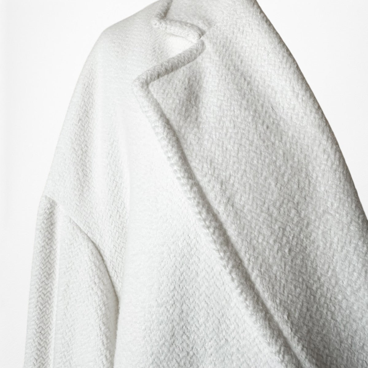 Zara Off White Button Front Long Peacoat Style Oversized Coat Jacket Size XS