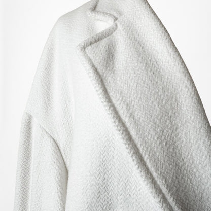 Zara Off White Button Front Long Peacoat Style Oversized Coat Jacket Size XS