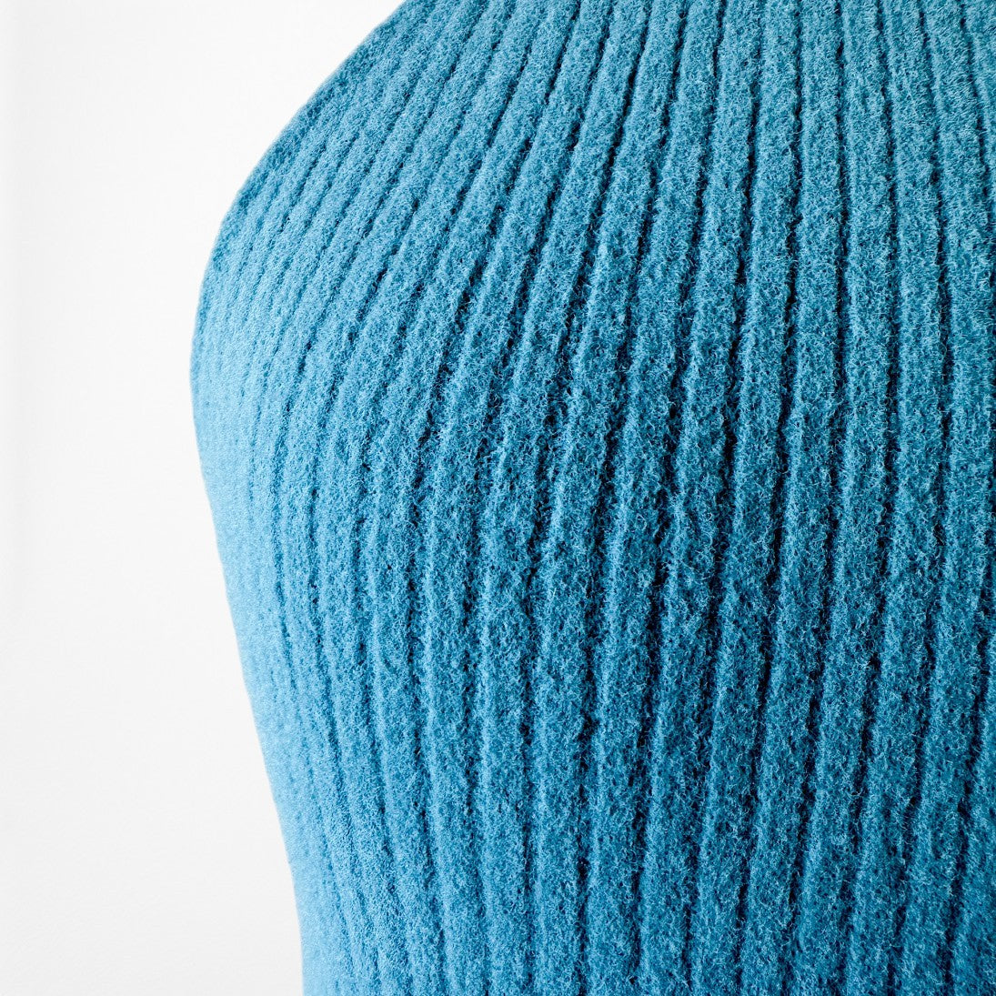 Zara Blue Turtleneck Ribbed Knit Knee Length Bodycon Sweater Dress Size XS/S