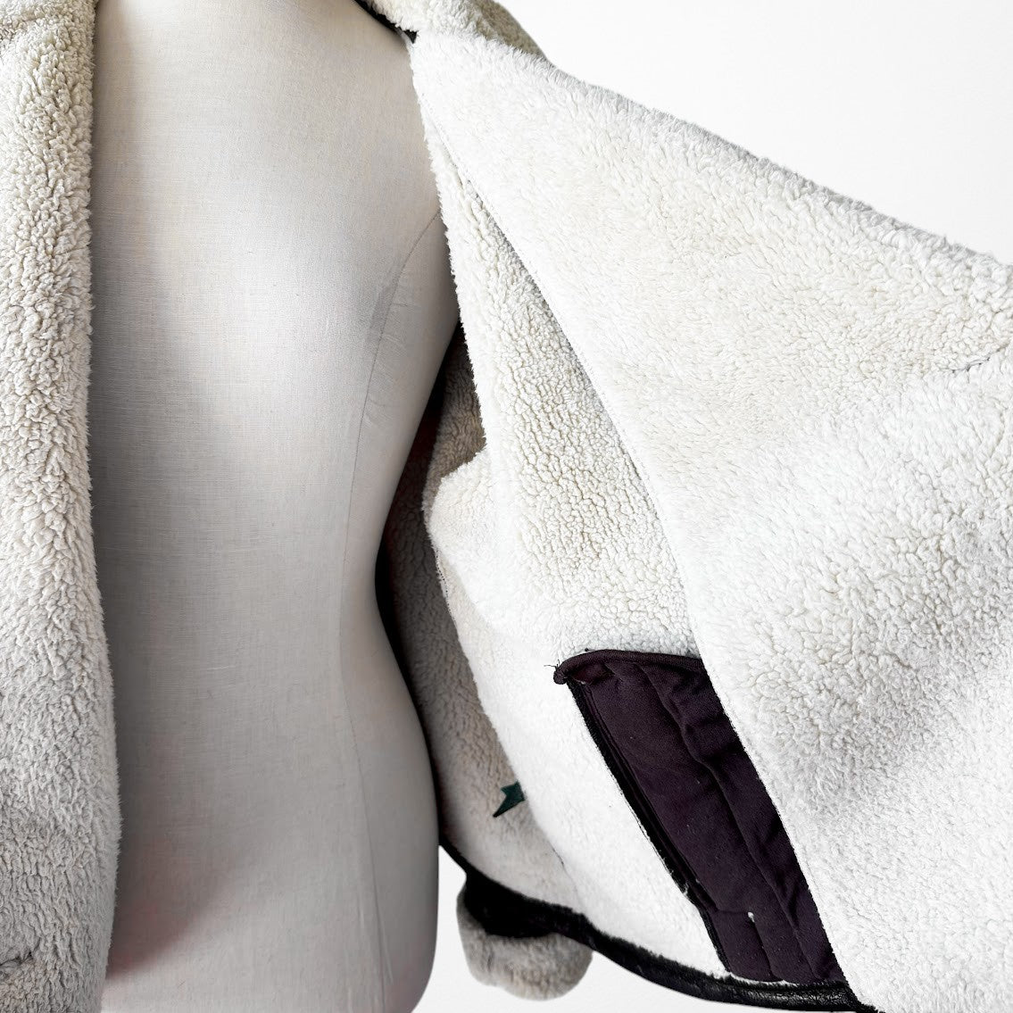 Vintage Y2K Brown Faux Leather Teddy Penny Lane Fur Lined Coat Jacket Size L