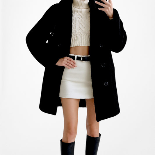 Vintage Y2K Black Faux Fur Oversized Fit Teddy Style Coat Jacket Size S