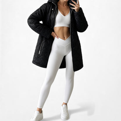 Vintage Y2K Black Oversized Fit Puffer Jacket Casual Hoodie Size XS/S