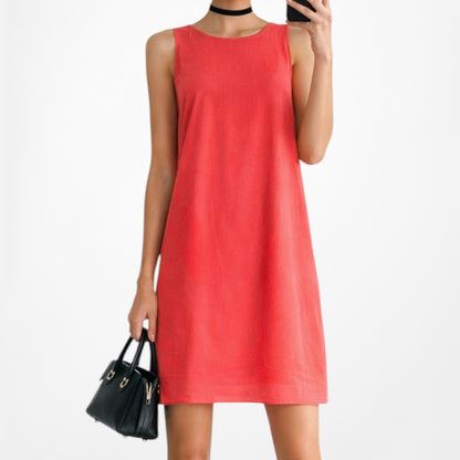 Vintage Y2K Pink Sleeveless Knee Length Pleated Cocktail Shift Dress Size M