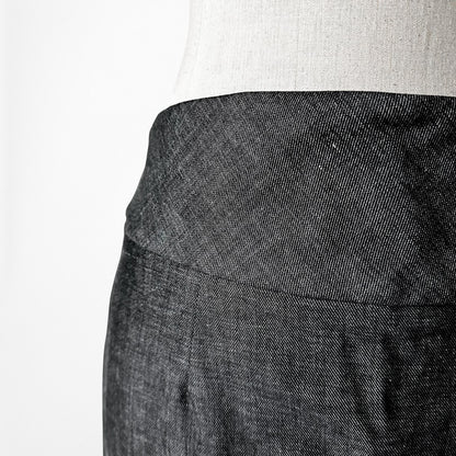 Vintage Y2K Gray Knee Length Bodycon Pencil Straight Skirt Size S/M