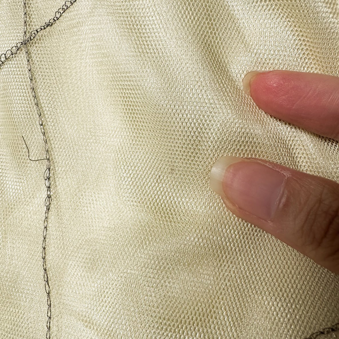 Vintage Y2K Pastel Yellow Strapless Embroidered Mesh Maxi Prom Dress Size S/M