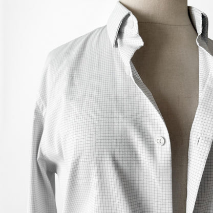 Zara Blue White Checkered Print Button Down Shirt Size S