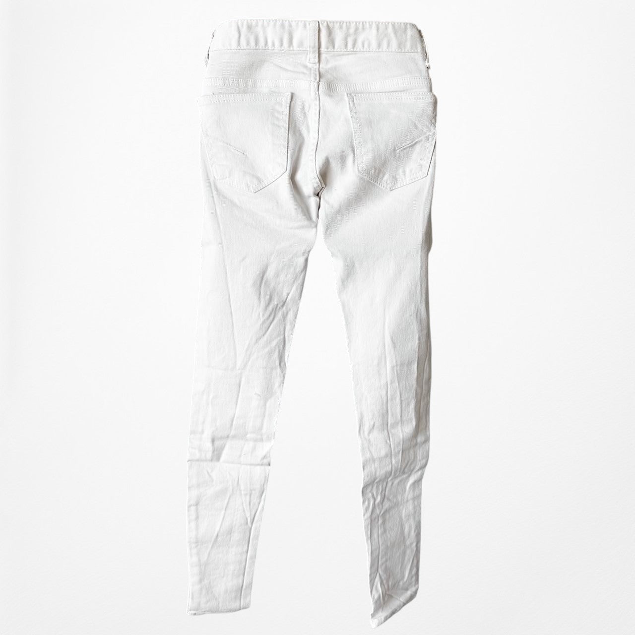 Vintage Y2K White Low Rise Skinny Denim Jeans Size XS