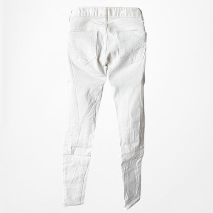 Vintage Y2K White Low Rise Skinny Denim Jeans Size XS