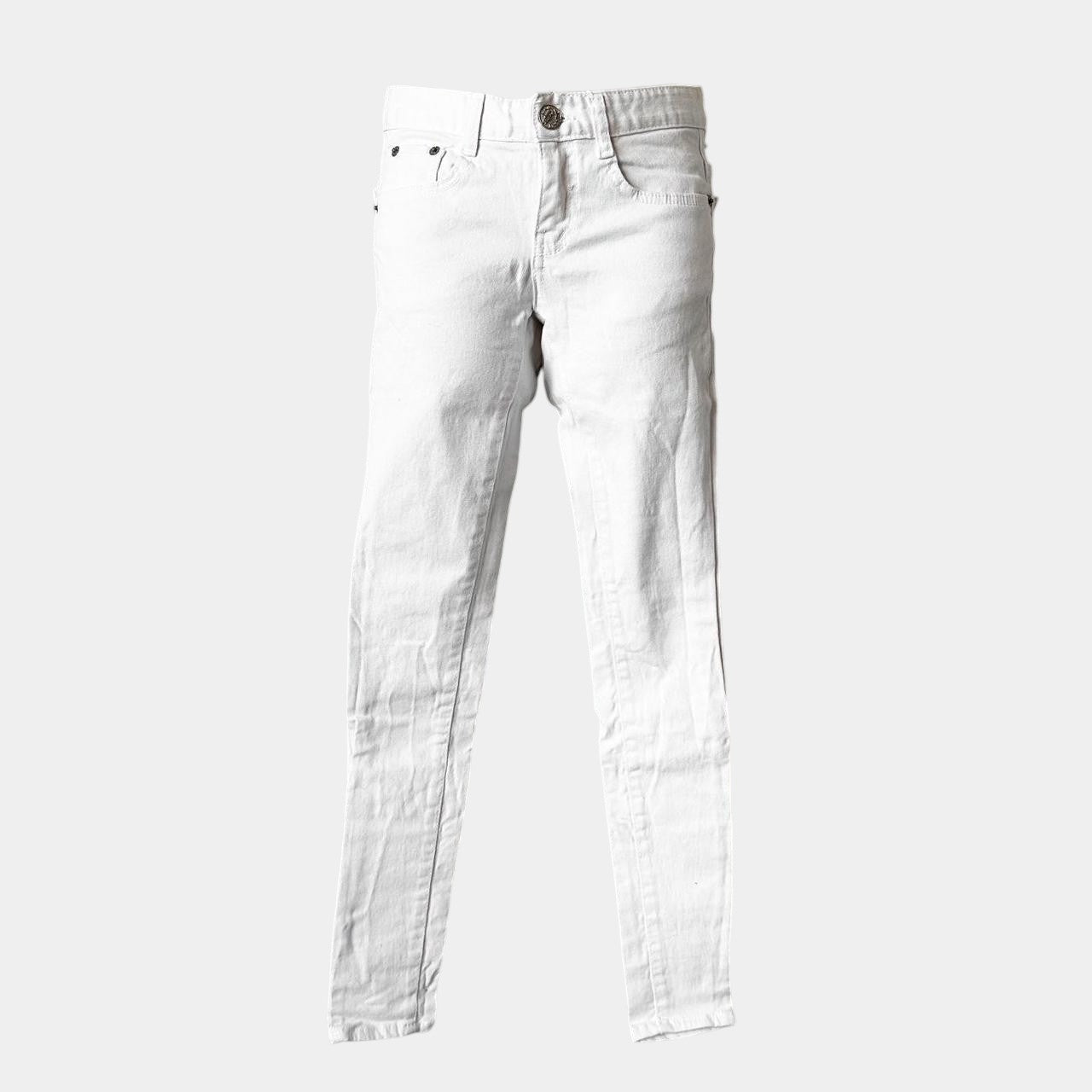 Vintage Y2K White Low Rise Skinny Denim Jeans Size XS