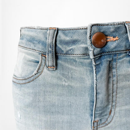 American Eagle Outfitters Light Wash Distressed Ripped Knees Skinny Jeans 00S