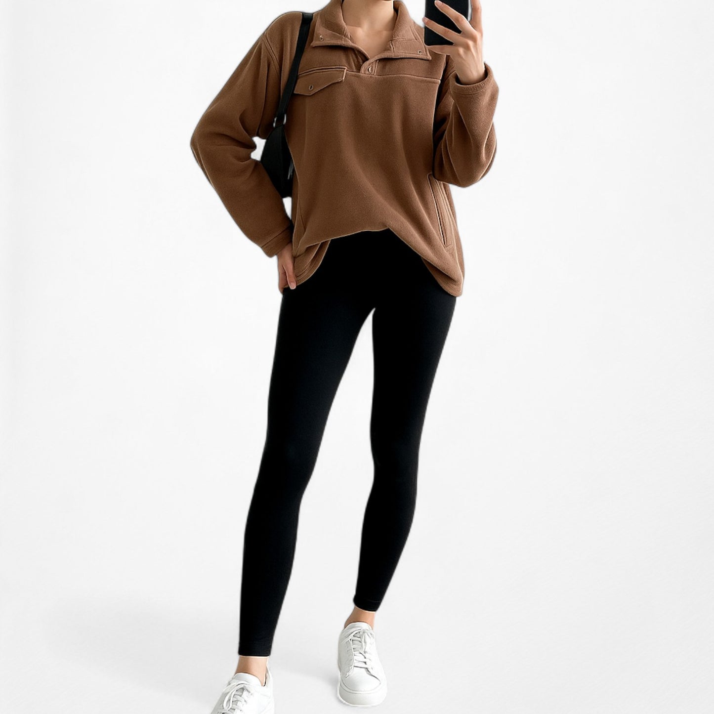 Brown Soft Casual Sweatshirt Sweater Size M