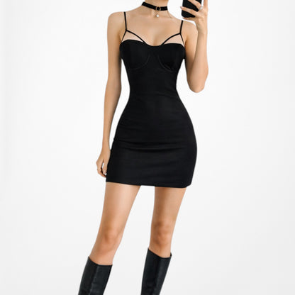 Zara Black Cutout Strappy Sweetheart Mini Knit Bodycon Dress Size XS/S
