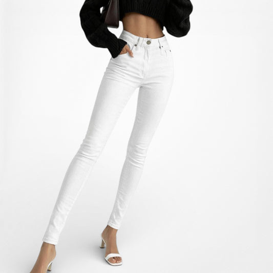 Vintage Y2K White Low Rise Skinny Denim Jeans Size XS