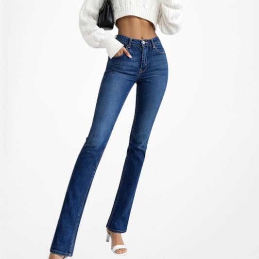 Vintage Y2K Abercrombie Dark Wash Low Rise Slim Straight Cut Denim Jeans Size XS