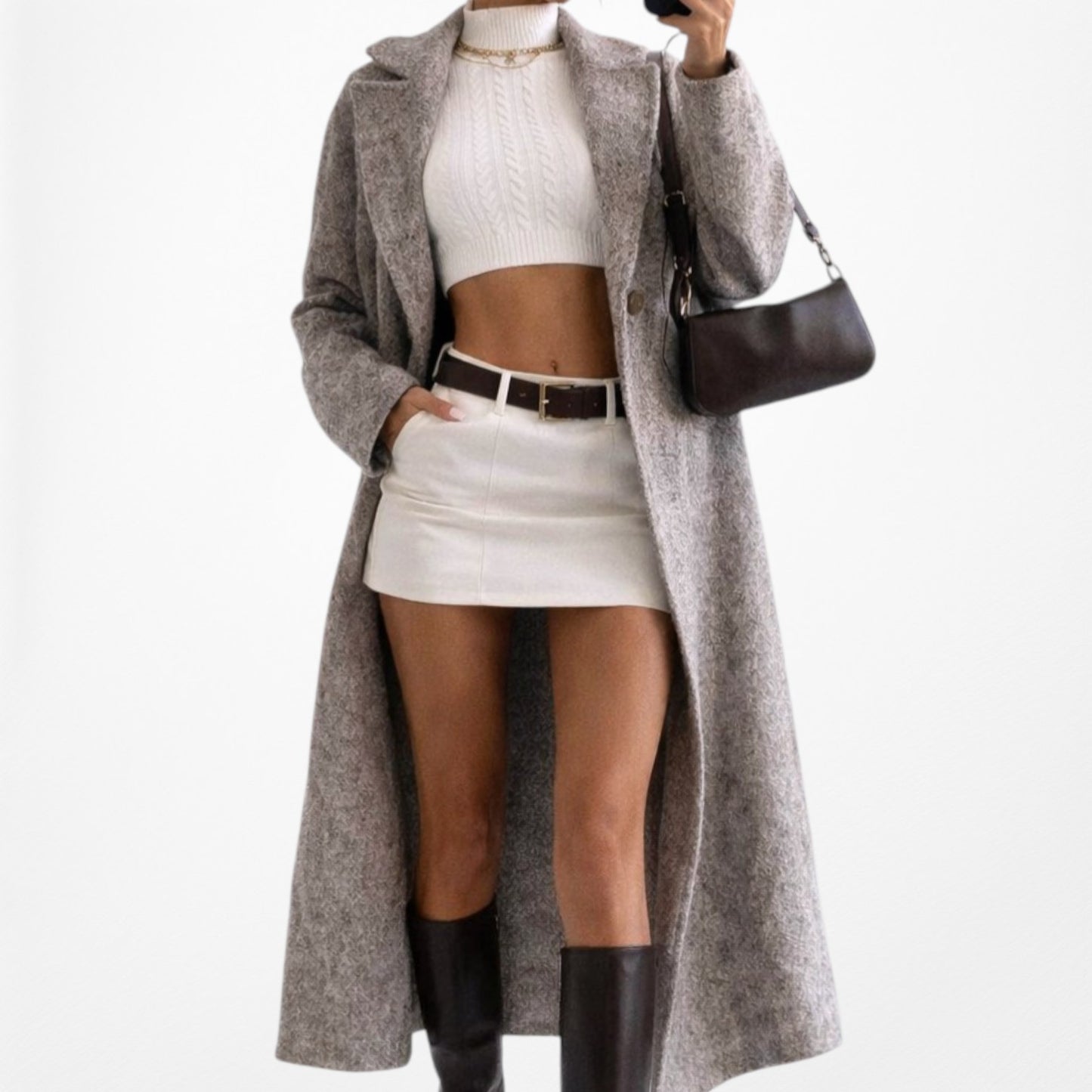 Mango Oversized Wool Blend Peacoat Style Knee Length Coat Jacket Size XS