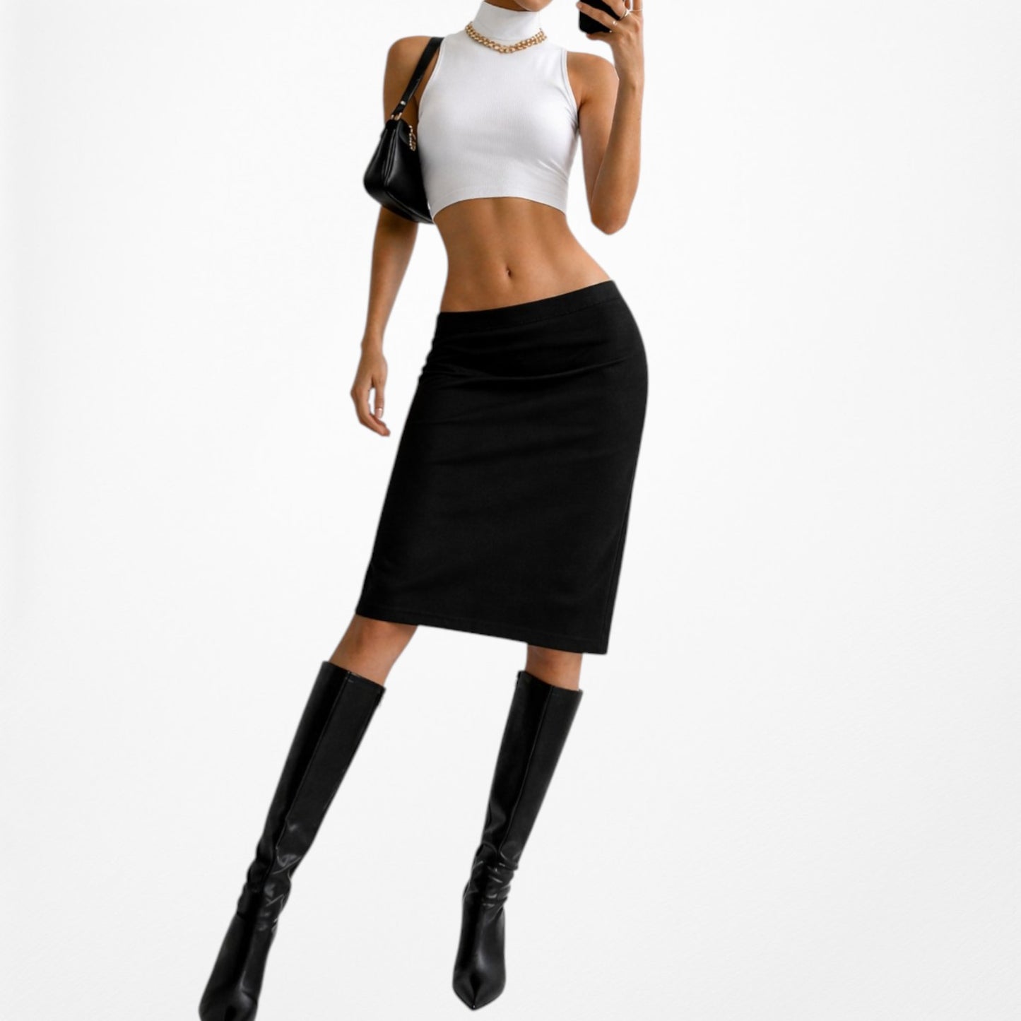 https://poshmark.com/listing/Vintage-Y2K-Black-Knit-Knee-Length-Bodycon-PencilSkirtSize6M-69c576a714d7a60ebdff31dc