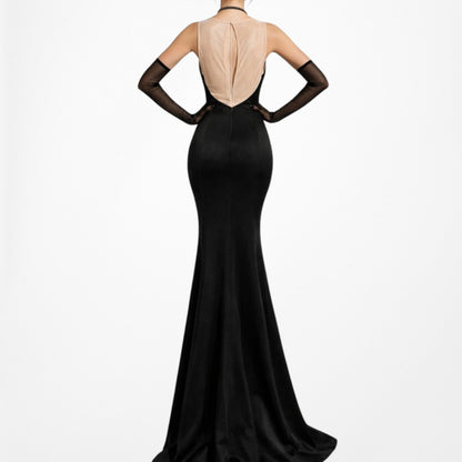 Black Bodycon Sleeveless V-Neck Formal Cocktail Prom Dress Size M