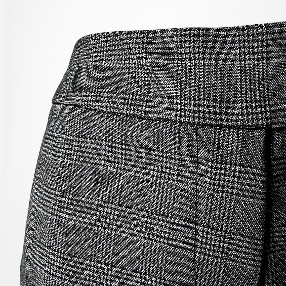 Vintage Y2K Gray Checkered Plaid Straight Leg Trouser Dress Pants Size 6/M